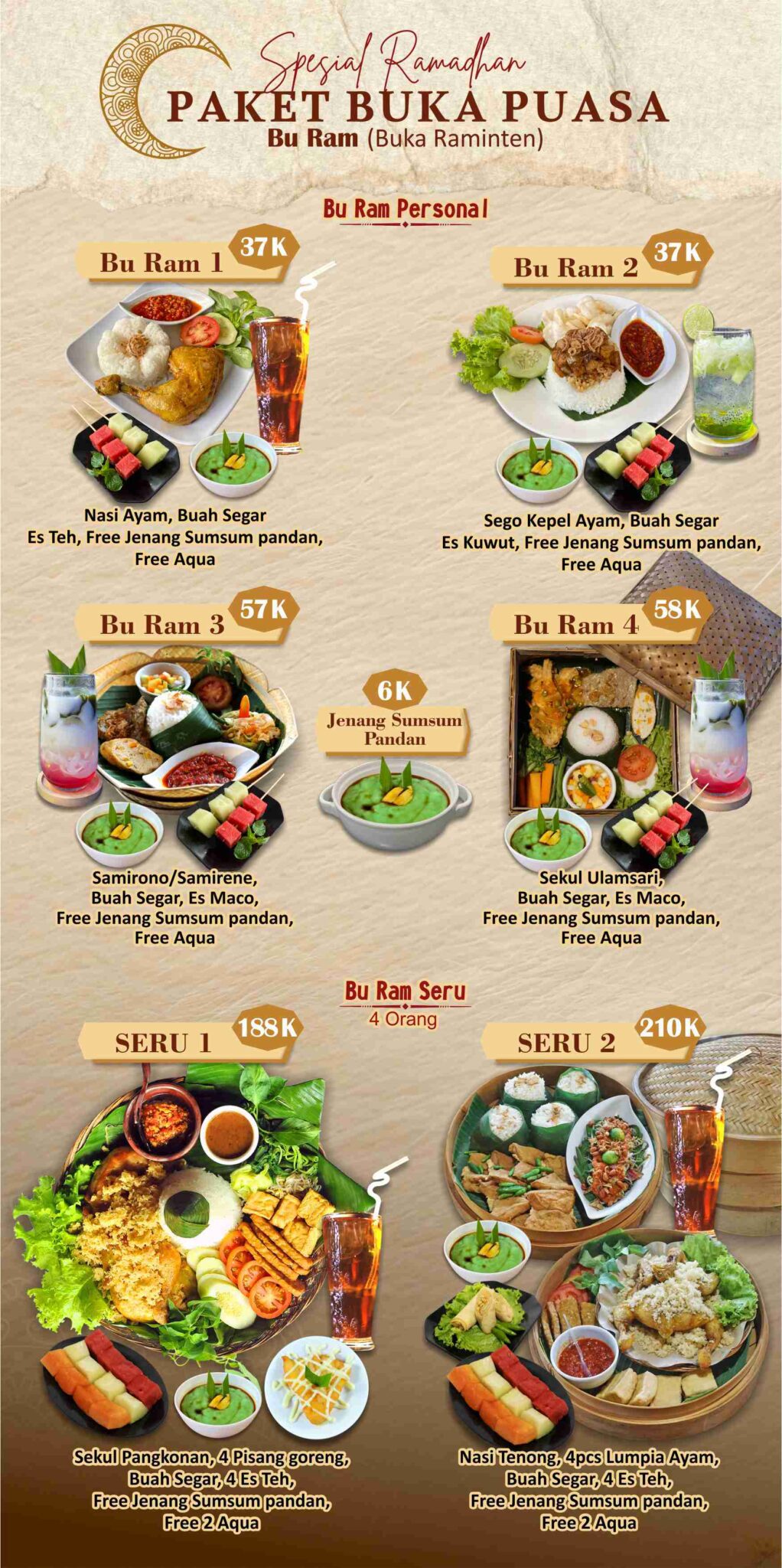 Menu the house of raminten